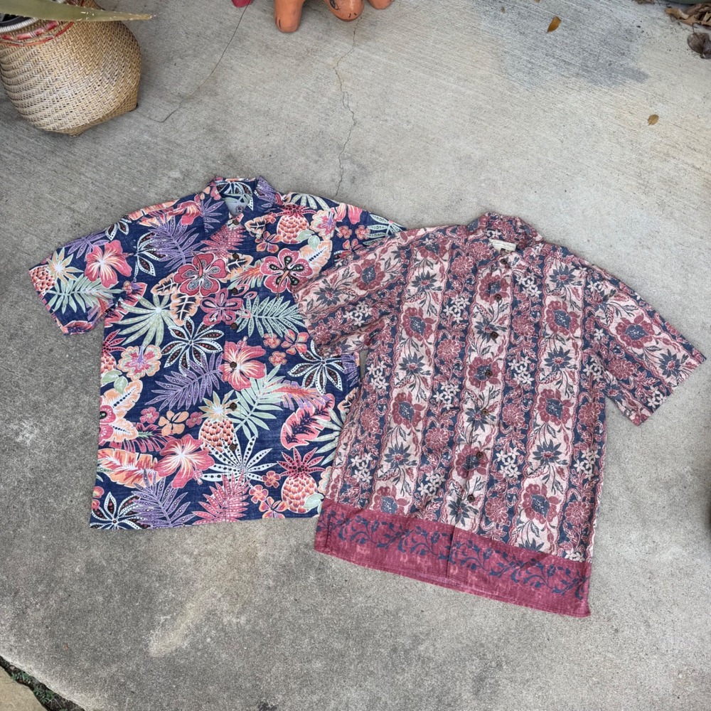 THE TERRITORY AHEAD | Mens Lot of 2 Button Down Shirt Size S Multicolor Tropical - Picture 1 of 15